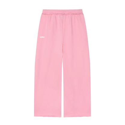 Women’s Wide Leg Raw Edge Sweatpants